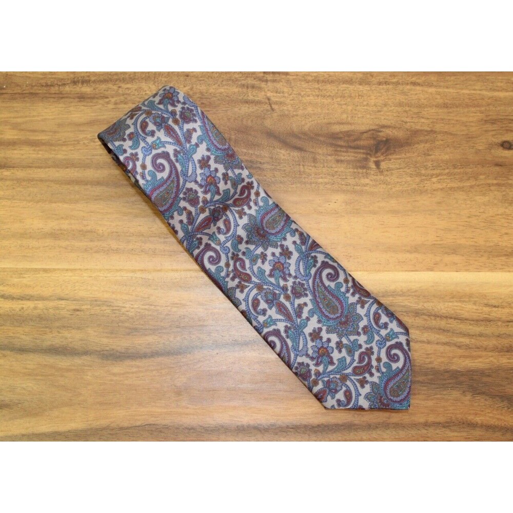 WOODWARD & LOTHROP STORE FOR MEN PAISLEY SILK TIE MADE IN ITALY